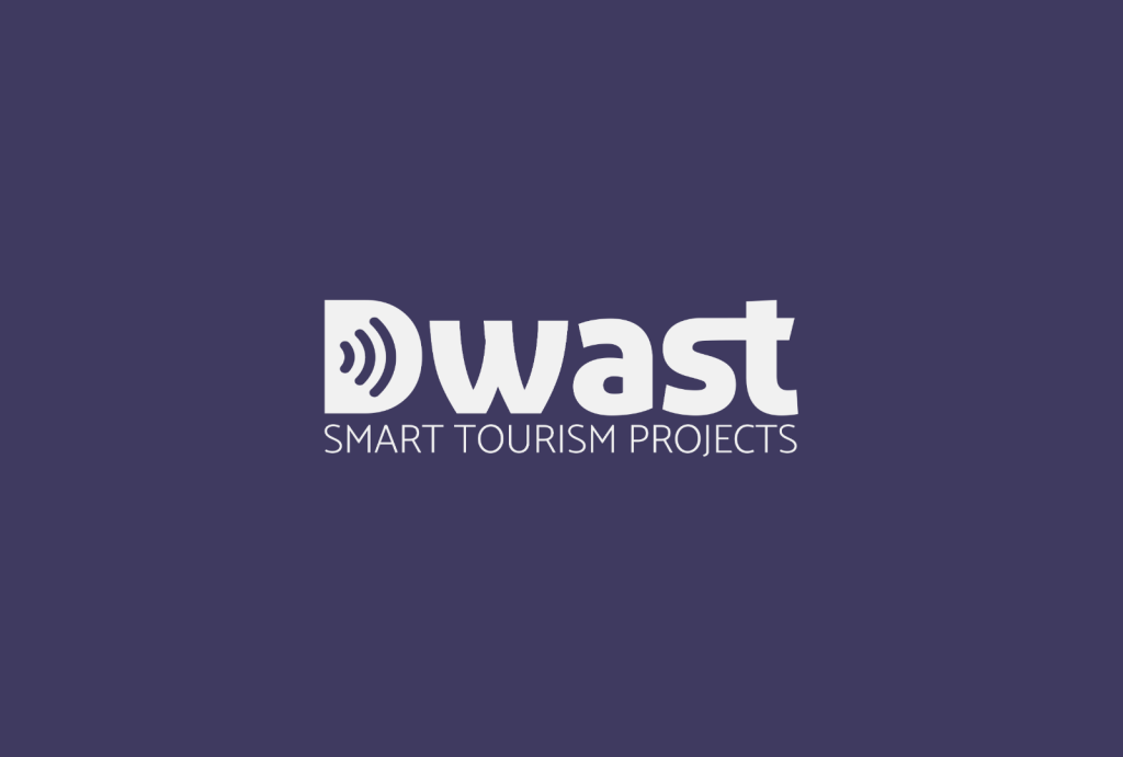 Official business logo of DWAST Smart Tourism Projects displaying clean modern font styling over a professional dark slate background.