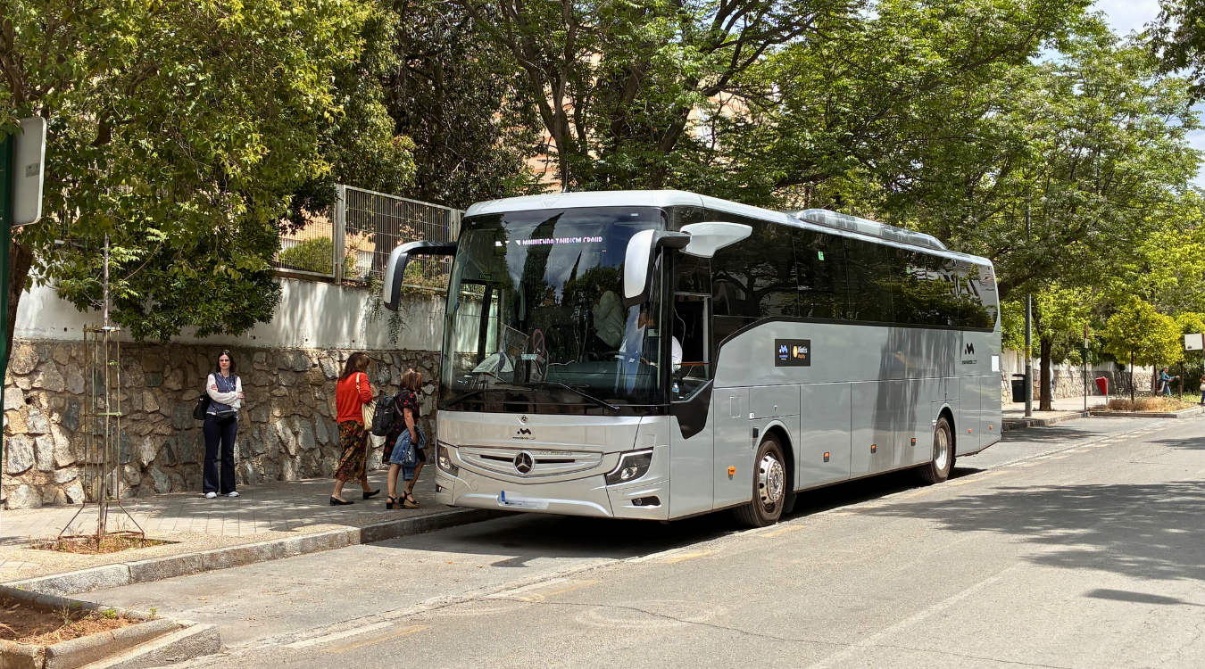 Mercedes bus Viatis Mobility event transport Andalusia