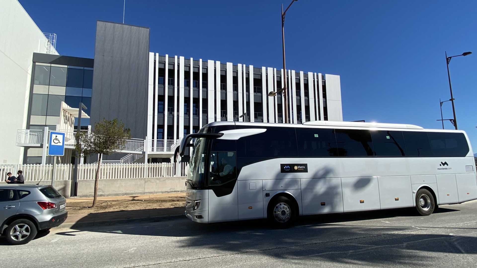 White Viatis Mobility coach private transport events