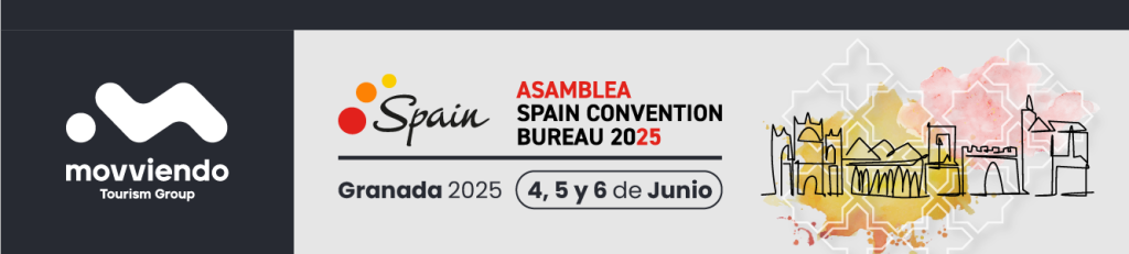 Banner de Movviendo para la Asamblea Spain Convention Bureau Granada 2025.